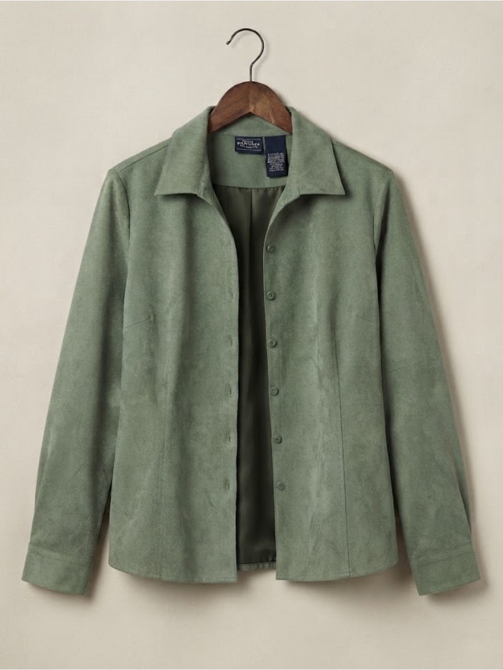 Genuine Sonoma Green Suede Button-Front Jacket
